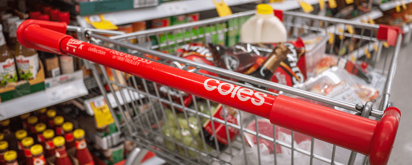 Coles Supermarket Trolley Close Up