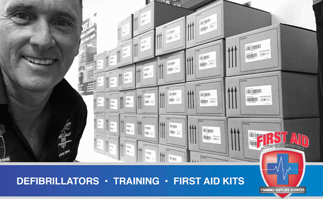 Scott Whimpey First Aid Accident & Emergency Director with Defibrillator Packs for Reflections Caravan Parks