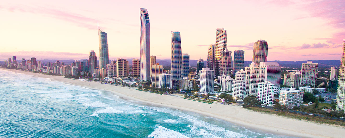 View of the Gold Coast Skyline