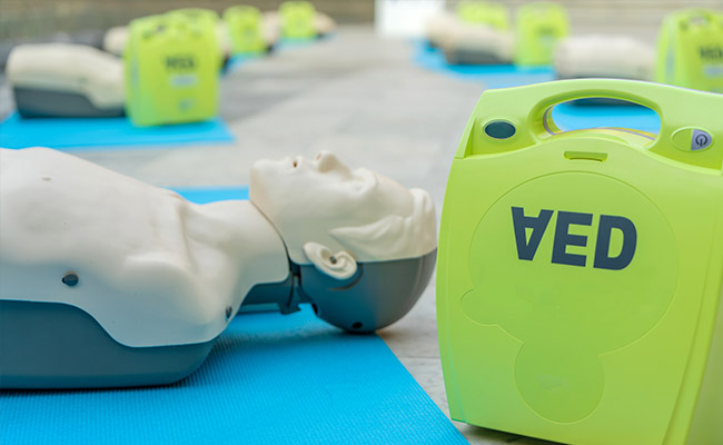 Learning CPR and AED operation